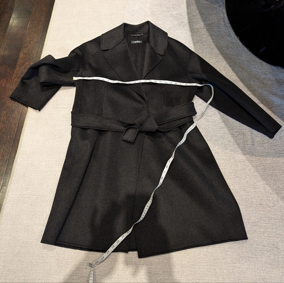 Authentic 'S MaxMara wrap coat in 100% virgin wool, grey, size 50 (IT) 16 (US) - Picture 8 of 13